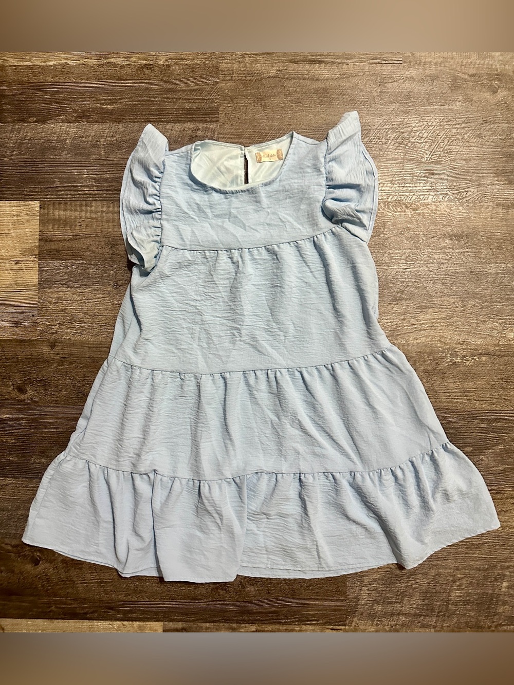 Altar’d State XS Light Blue Tiered Baby Doll Slip Ruffle Dress